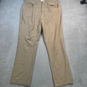 Tasc Performance Mens 36x32 Straight Leg Stretch Chino Pants Khaki